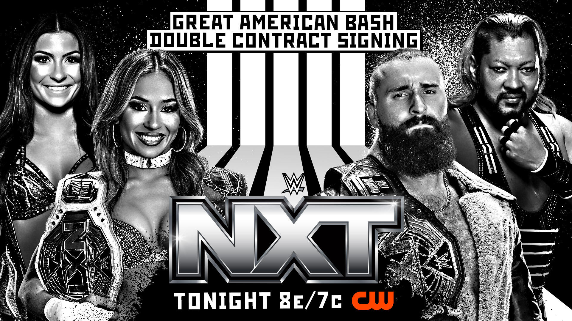 Lola Vice, Kendal Grey, Tony D’Angelo y Naraku promocionan la doble firma de contratos para NXT Great American Bash.