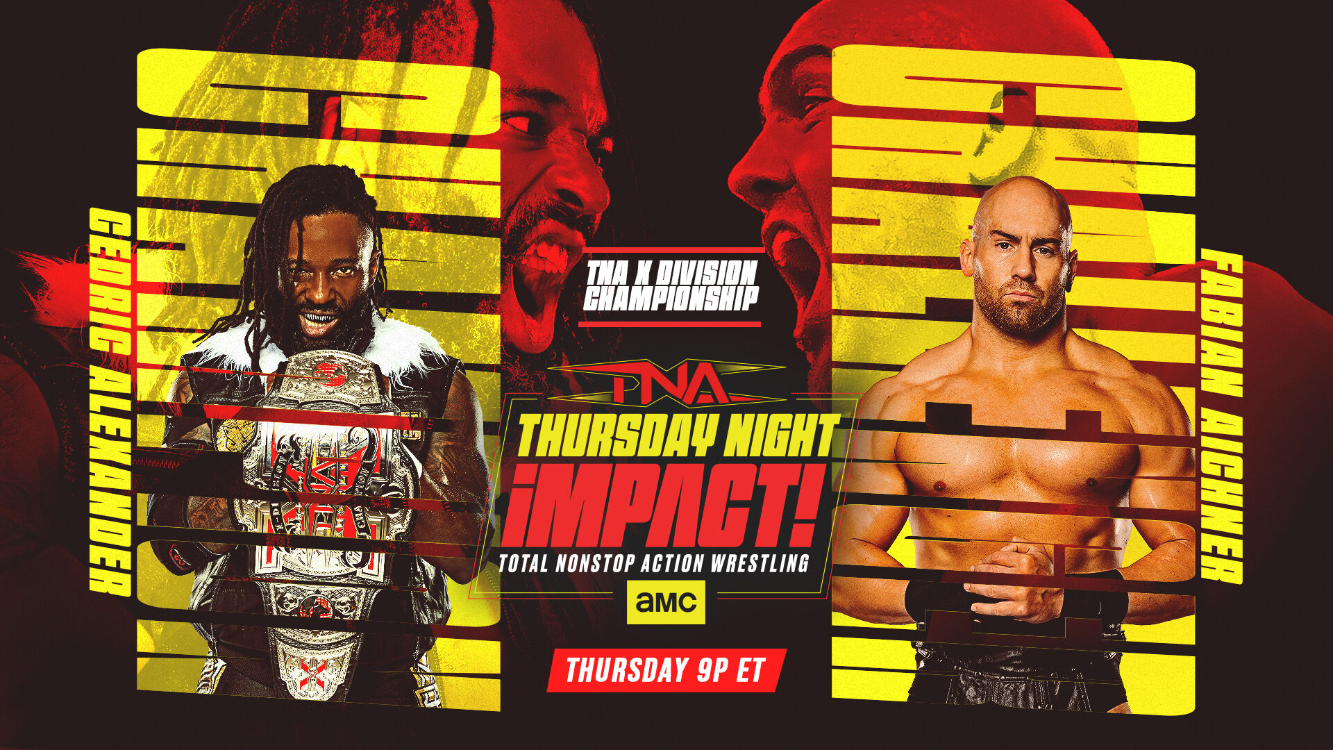 Cedric Alexander, Campeón de la División X de TNA, junto a Fabian Aichner en el cartel de Thursday Night iMPACT!