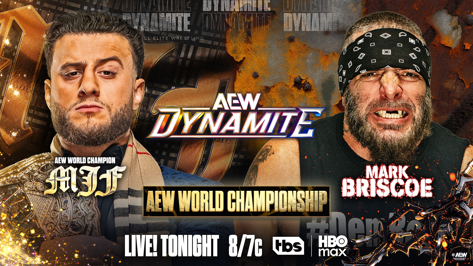 MJF vs Mark Briscoe por el Campeonato Mundial de AEW en Dynamite 1 julio 2026