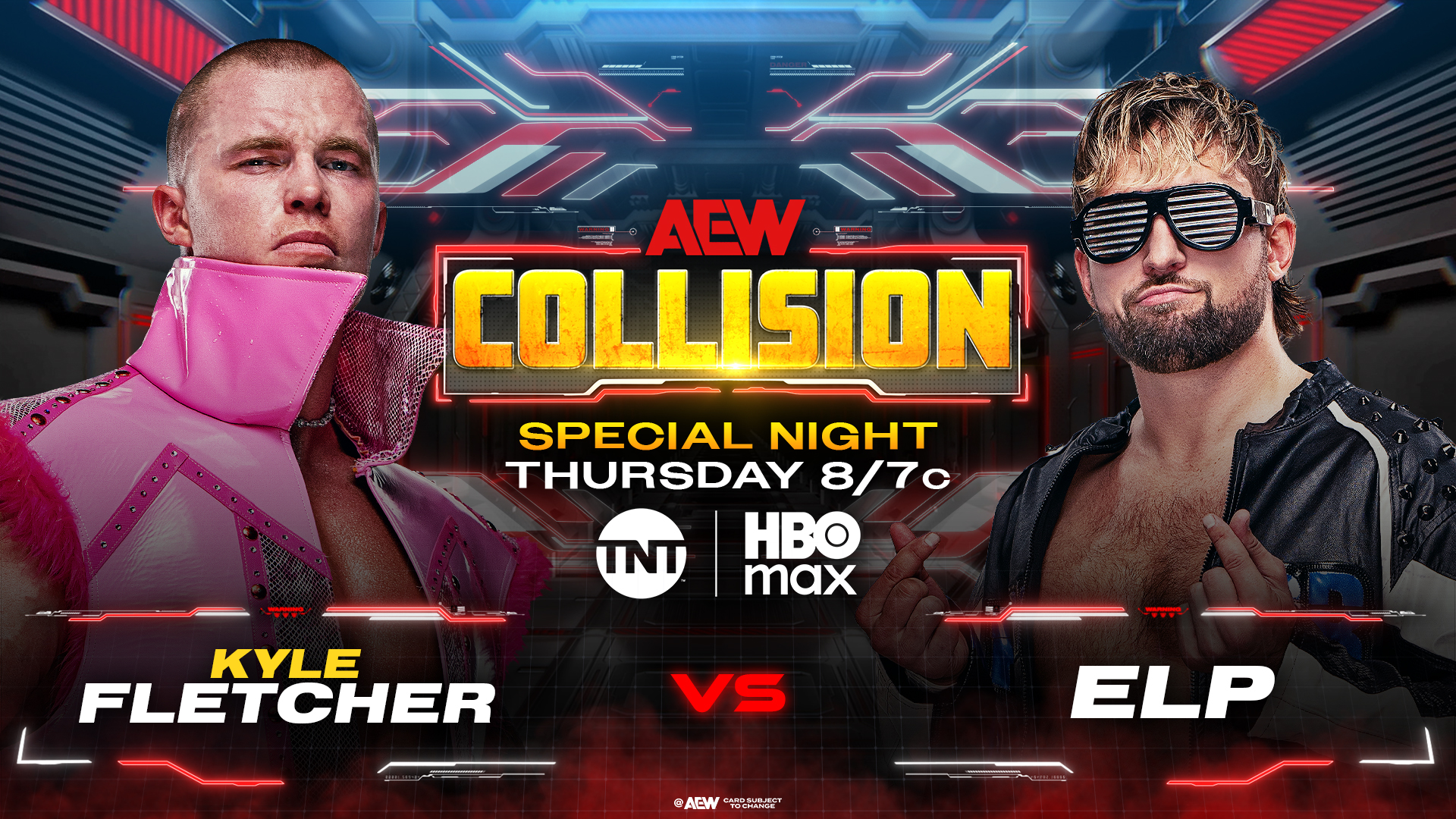 Gráfica promocional de AEW Collision con Kyle Fletcher y El Phantasmo para el 2 julio 2026.