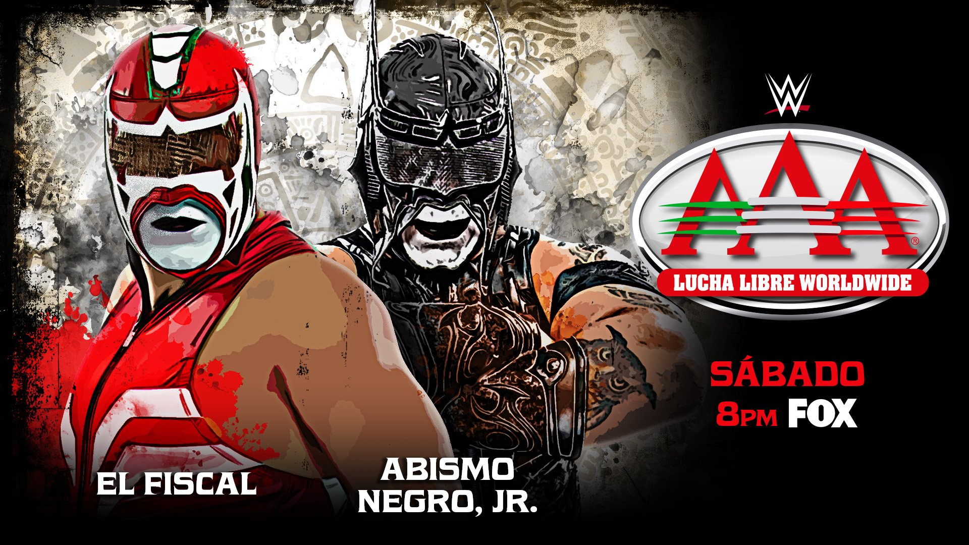 El Fiscal y Abismo Negro Jr. promocionados para una lucha durante Lucha Libre AAA on Fox.