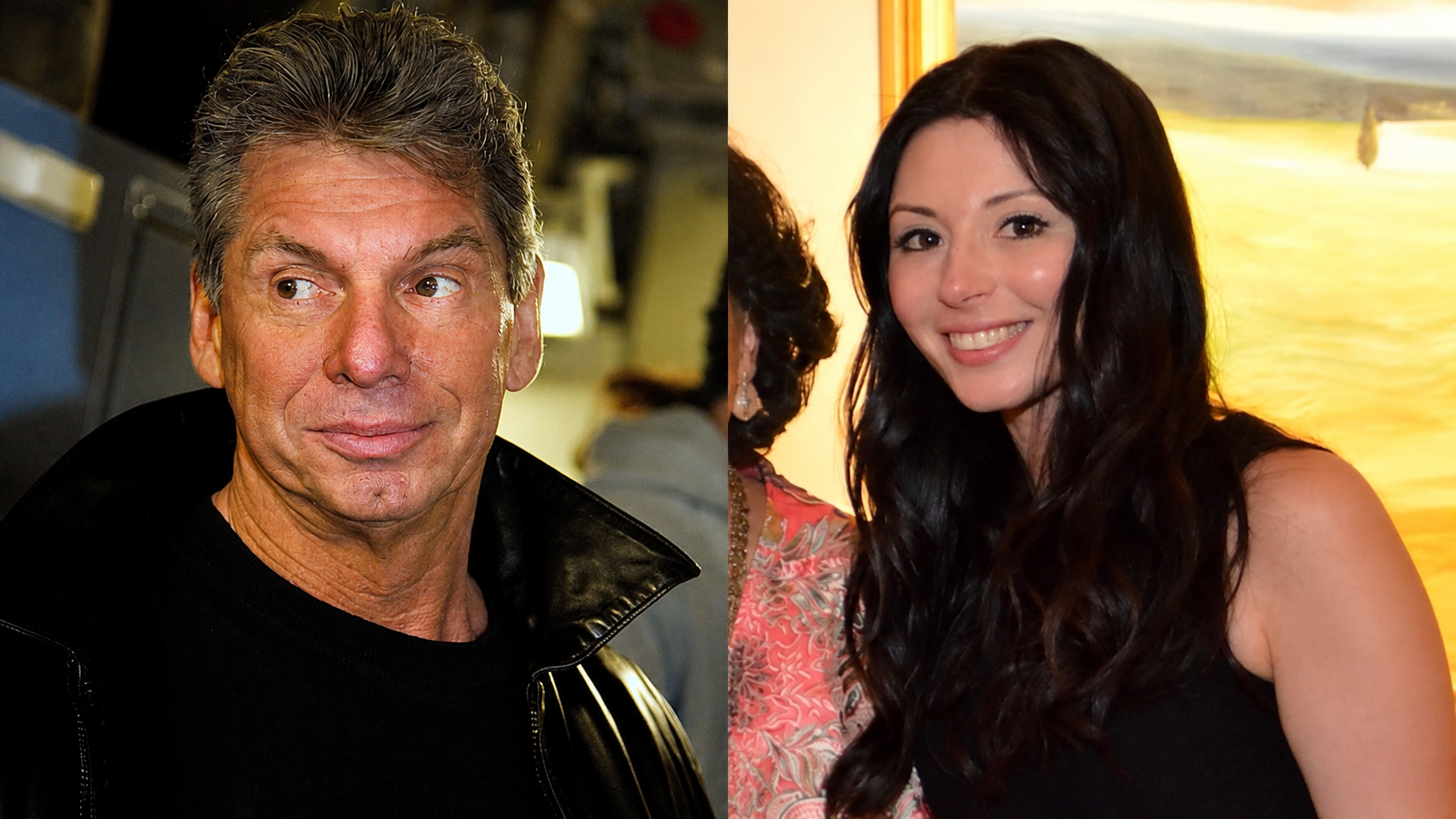 Janel Grant y Vince McMahon en una imagen utilizada para informar sobre el acuerdo que trasladará su disputa legal a un proceso de arbitraje privado.