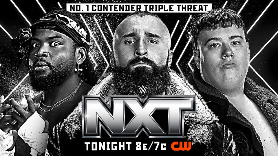 Saquon Shugars, Tony D’Angelo y Mason Rook aparecen en la gráfica de WWE NXT para una lucha Triple Threat que determinará al próximo retador número uno al Campeonato de NXT.
