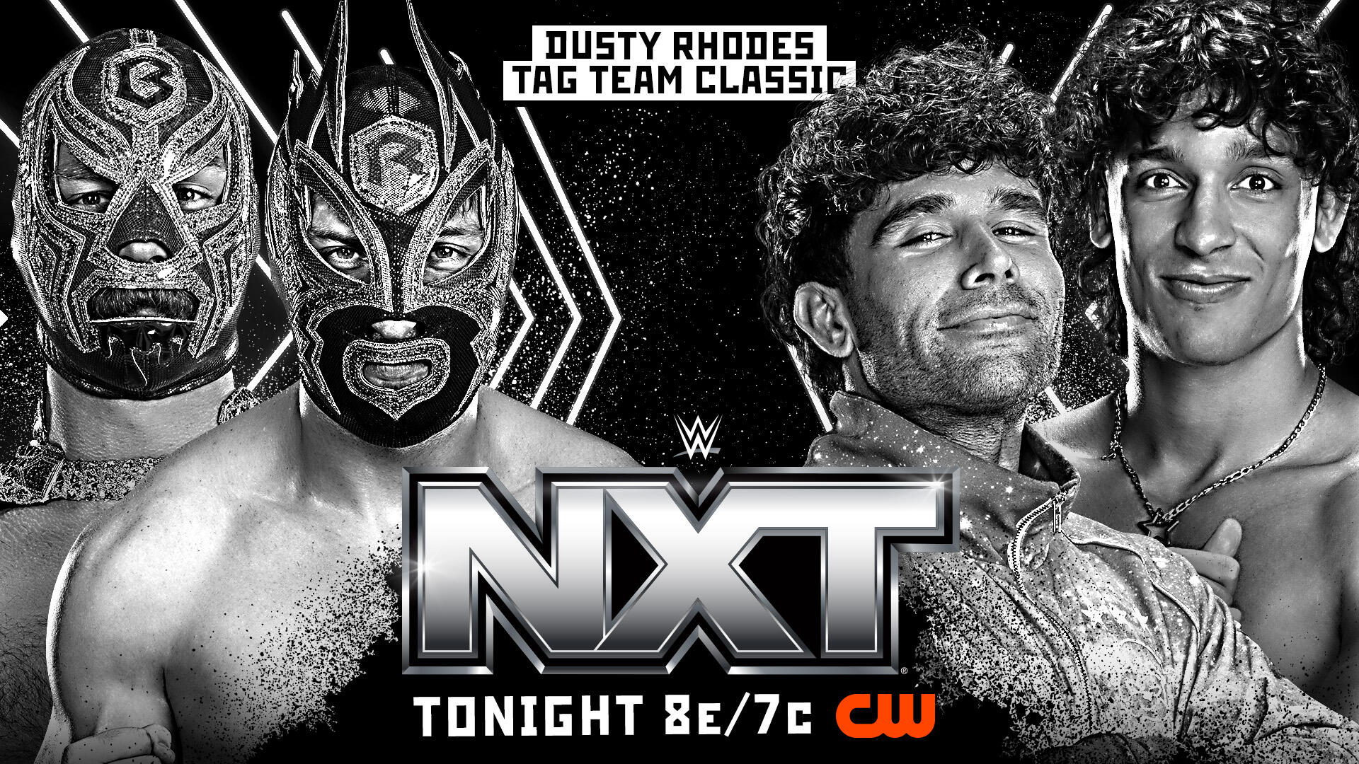 Bravo y Rayo de Los Americanos frente a Noam Dar y Romero Moreno para el Dusty Rhodes Tag Team Classic de WWE NXT.