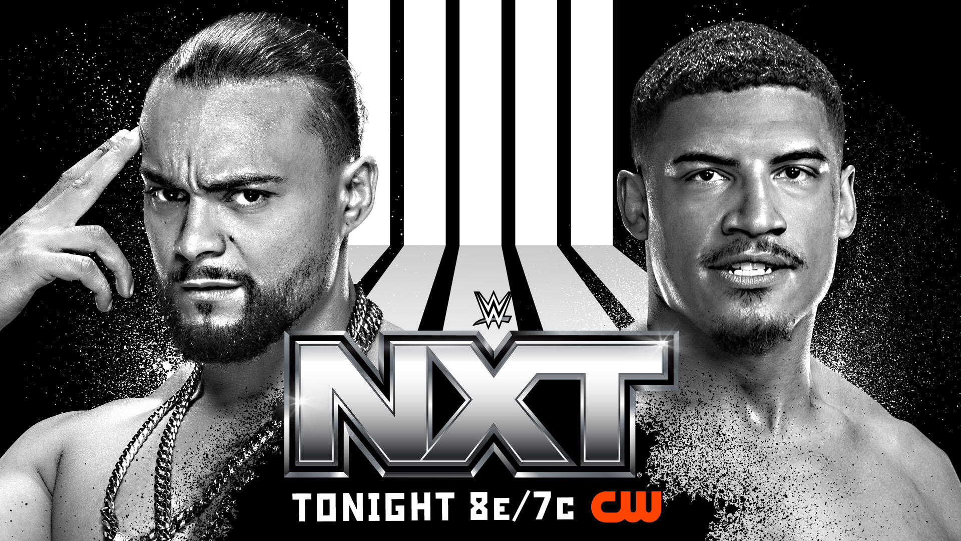 Cruz Montana y Dion Lennox aparecen en la imagen promocional de WWE NXT para su enfrentamiento estelar de esta noche.